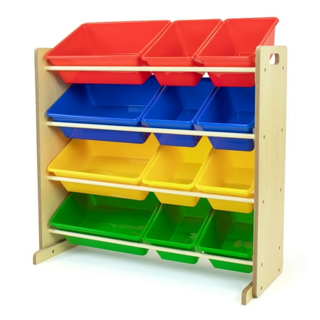 Humble Crew Primary Toy Storage Organizer with 12 Plastic Storage Bins Now $55.42