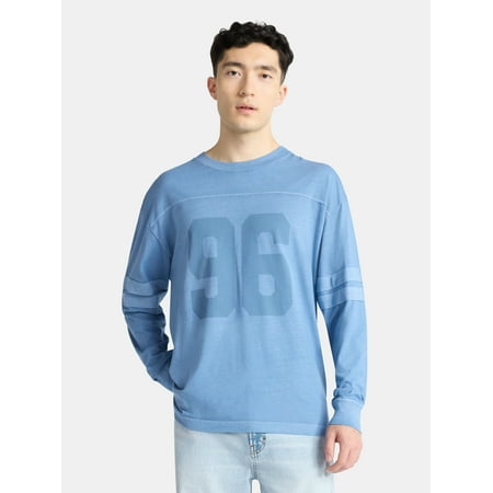 No Boundaries Varsity Tee with Long Sleeves, Men's & Big Men's