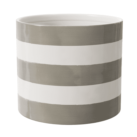 Mainstays Andrewx 6.9" Round Birch Gray and Vanilla Dream Ceramic Planter Now $6.74