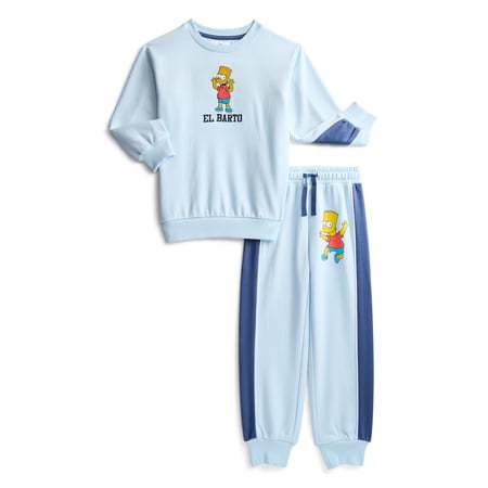 The Simpsons Boys El Barto Fleece Crewneck and Pants, 2-Piece Set Now $9.15