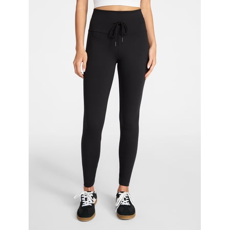 No Boundaries Tie Front Leggings, 26.5" Inseam, Women's XXS-1X
