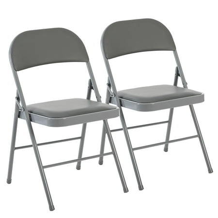 EDX 2 Pack Folding Chairs, Fabric Dining Chair Set with Padded Cushion and Back Now $35.95