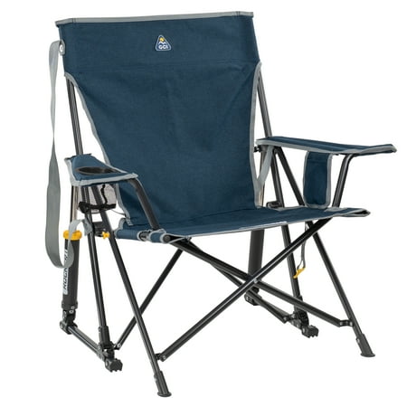 GCI Outdoor Kickback Rocker Low Profile Rocking Camp Chair, Heathered Indigo Now $70.00