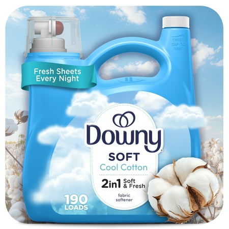 Downy Liquid Laundry Fabric Softener and Conditioner, Cool Cotton Scent, 140 fl oz Now $12.97
