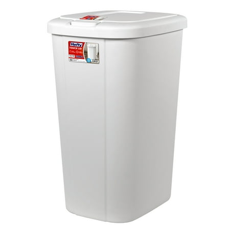 Hefty Kitchen Trash Can, 13.3 Gallon Plastic Touch Top Garbage Bin with Push Button Now $19.98