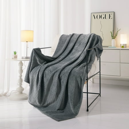 Mainstays Cozy Textured Plush Throw Blanket, GreyAll Ages Now $9.82