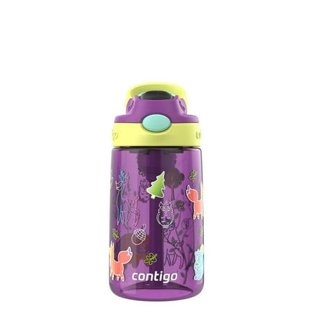 Contigo Kids Water Bottle with Redesigned AUTOSPOUT Straw, 14 oz, Grape Forest Haven Now $9.86