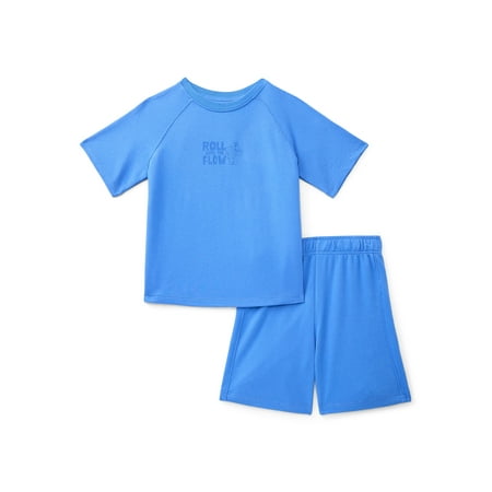 Wonder Nation Little Boys Short Sleeve French Terry Outfit Set, 2-Piece Now $4.68