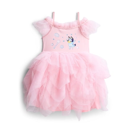 Bluey Baby and Toddler Girls Glitter Tutu Dress, Sizes 0/3M-5T Now $14.99