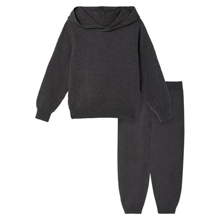 Modern Moments by Gerber Toddler Girl Sweater Knit Hoodie Set