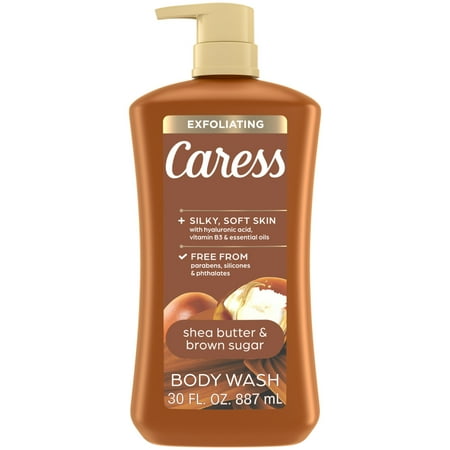 Caress Shea Butter & Brown Sugar Body Wash, Exfoliating & Moisturizing, Hyaluronic Now $7.98