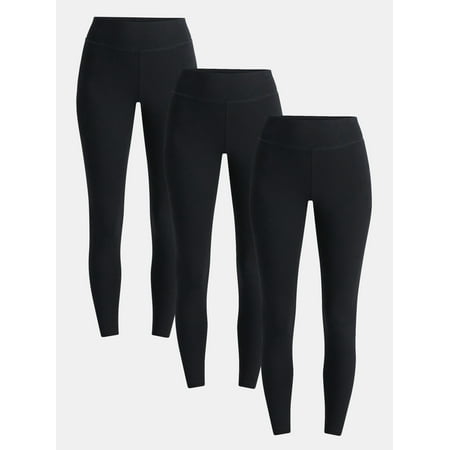 Time and Tru Women's High Rise Leggings, 27'' Inseam, 3-Pack Now $4.49 at Walmart