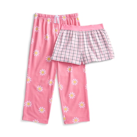 Wonder Nation Girls Pajama Pants and Shorts, 2-Pack Now $9.00