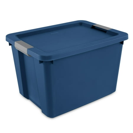Sterilite 20 Gallon Large Storage Bin, Plastic Storage Container with Latch Lid, Blue Now $8.97