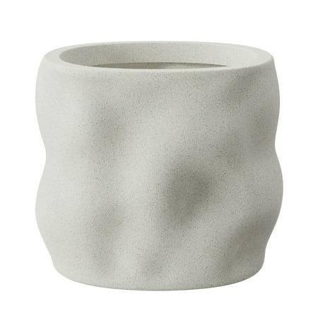 Better Homes & Gardens Mallory 8 inch Resin Planter, White with Elegance Design