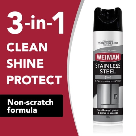 Weiman Stainless Steel Cleaner & Polish Spray for Kitchen and Home Appliances, 12 oz Now $4.72