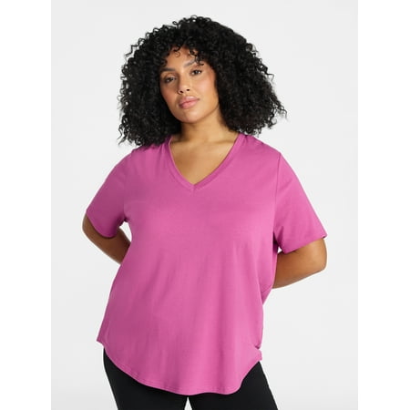 Terra & Sky Women's Plus Tee with Short Sleeves Now $6.82