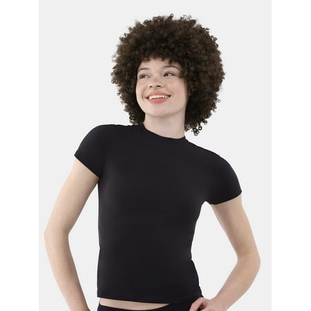 No Boundaries Fit Stretch Tee with Short Sleeves, Women's XS-XXXL Now $6.74