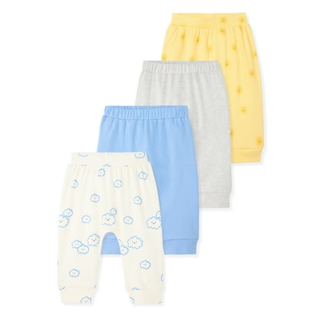 Garanimals Newborn & Baby Boy Cotton Pull-On Joggers, Solids & Prints, 4-Pack Now $9.00
