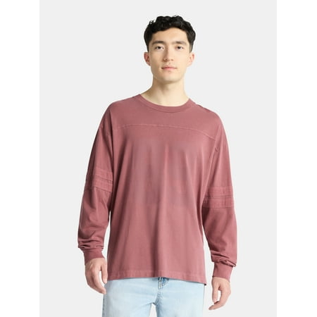 No Boundaries Varsity Tee with Long Sleeves, Men's & Big Men's