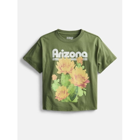 Weekend Academy Girls Graphic Cotton Tee with Short Sleeves Now $7.48