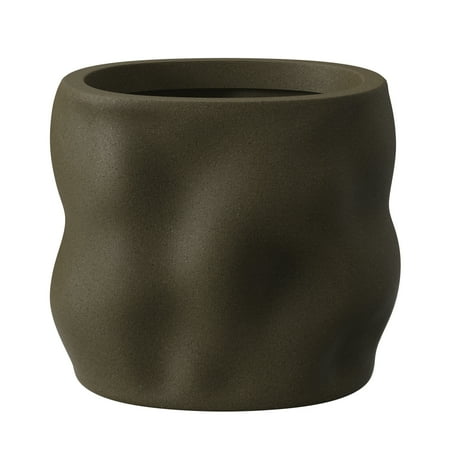 Better Homes & Gardens Mallory 8 inch Resin Planter Brown Oblong Shape Elegance Design