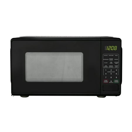 Mainstays 0.7 Cu ft Countertop Microwave Oven, 700 Watts, Black, New Now $49.00