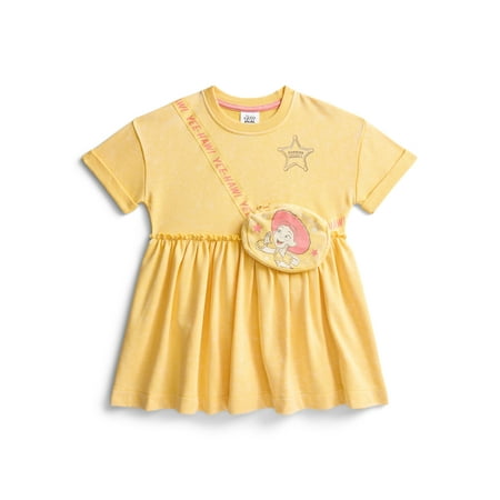 Toy Story Toddler Girls Short Sleeve Graphic Dress with 3D Bag