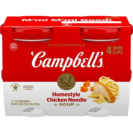 Campbell’s Homestyle Chicken Noodle Soup, 7 oz Bowl Now $4.98