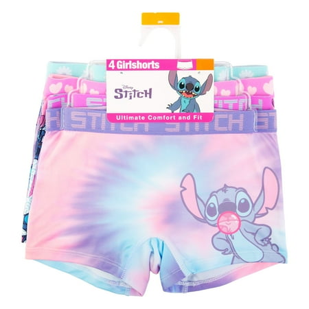 Stitch Girls Boyshort Character Underwear, 4-Pack Now $5.00