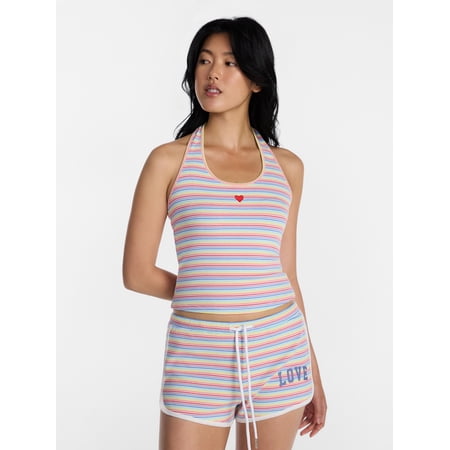 No Boundaries Pride Striped Halter Tank Top, Women's XXS-XXL Now $8.98