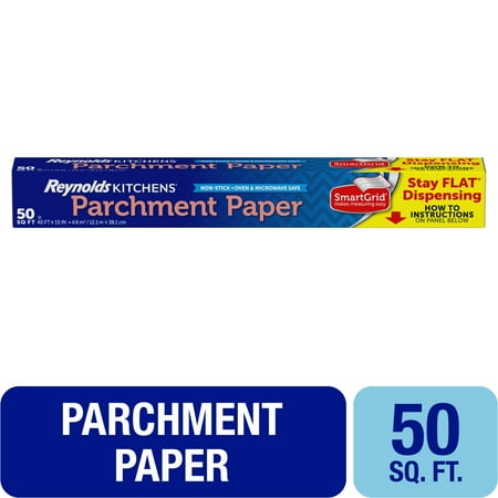 Reynolds Kitchens Stay Flat Parchment Paper Roll with SmartGrid, 40 ft x 15 in, 50 Now $3.97