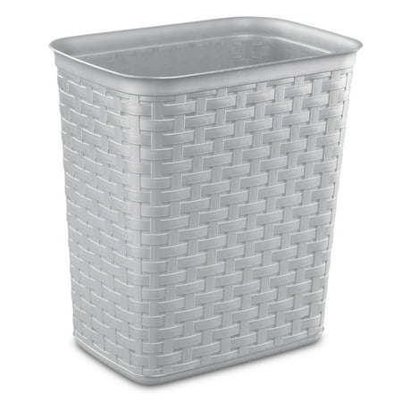 Sterilite Small Bathroom Trash Can, 3.4 Gallon Plastic Weave Garbage Bucket Bin Now $6.97