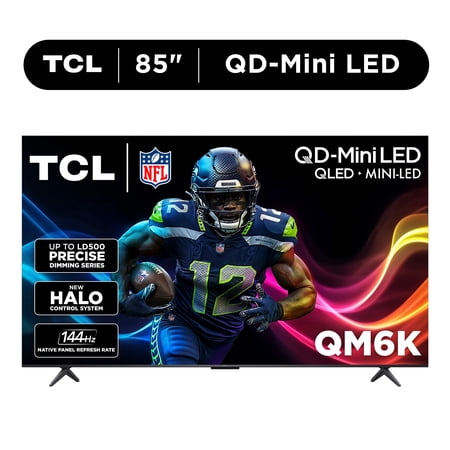 TCL 85" Class QM6K Series QD-Mini LED QLED 4K UHD HDR Smart Google TV - 144Hz Now $997.99