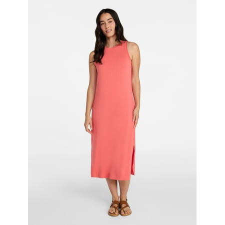 Time and Tru Women's Sleeveless Midi Column Dress Now $8.99