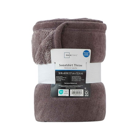 Mainstays Cozy Sweatshirt Chenille Throw Blanket, Plum Truffle Now $7.97 at Walmart