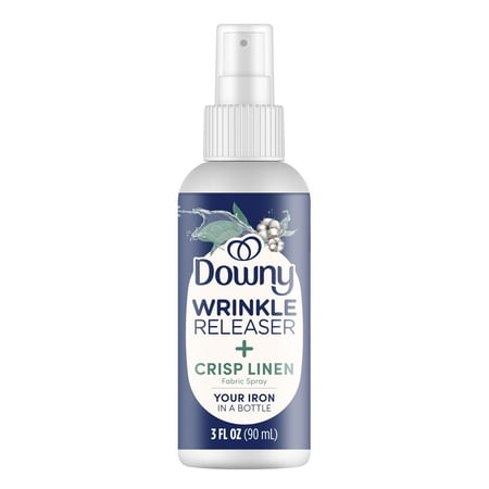 Downy Wrinkle Releaser and Refresher Fabric Spray, Crisp Linen Scent, Travel Size, 3 fl oz