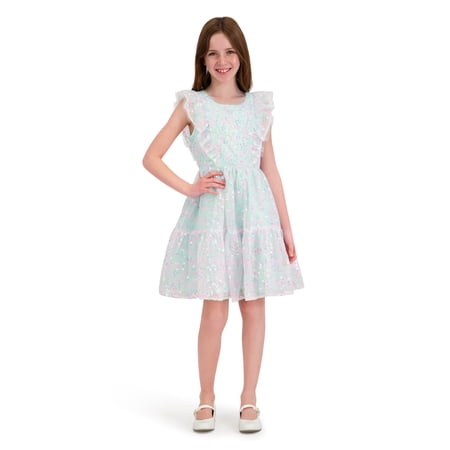Kensie Girl Sleeveless Sequin Dress with Ruffles Now $7.92