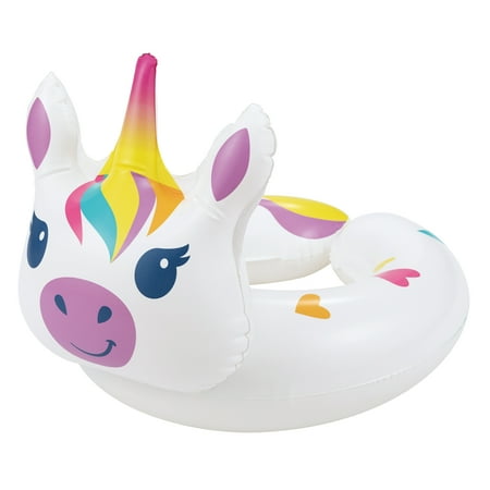 Bluescape White Unicorn Split Inflatable Swim Ring Pool Float for Kids Now $2.47 at Walmart