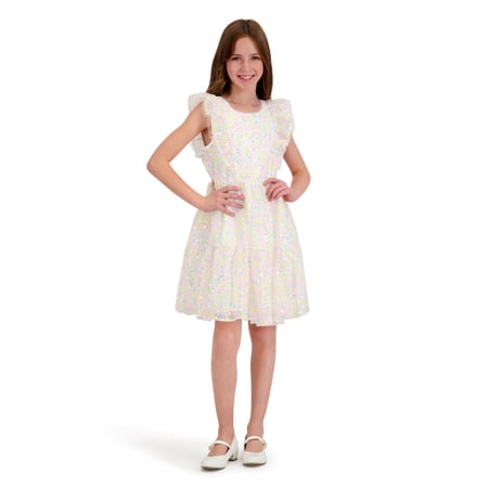 Kensie Girl Sleeveless Sequin Dress with Ruffles Now $7.77