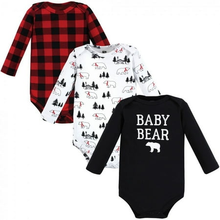 Hudson Baby Girl Cotton Long Sleeve Bodysuits, 3-Pack, Months Now $6.27