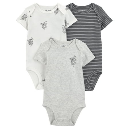 Carter's Child of Mine Baby Boy Bodysuit, 3-Pack, Months