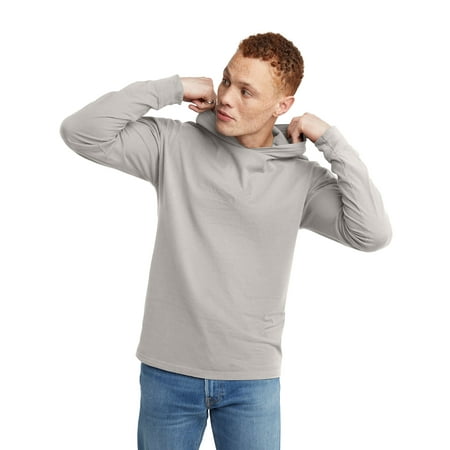 Hanes Men's T-Shirt Hoodie Garment Dyed Cotton Long Sleeve Jersey Tee sz S-3XL Now $6.99