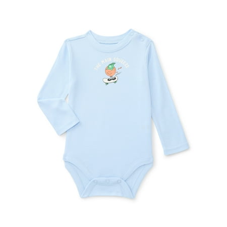 Wonder Nation Baby Boy Long Sleeve Graphic Bodysuit, Months