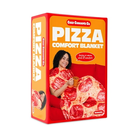 Cozy Concepts Co. Pizza Blanket by Relatable, Large 65” Cozy Fleece Throw Blanket Now $9.97