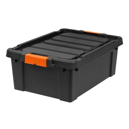 IRIS 12 Gal. Plastic Storage Bins with Lids, Latching Totes, Heavy Duty Containers Now $9.47