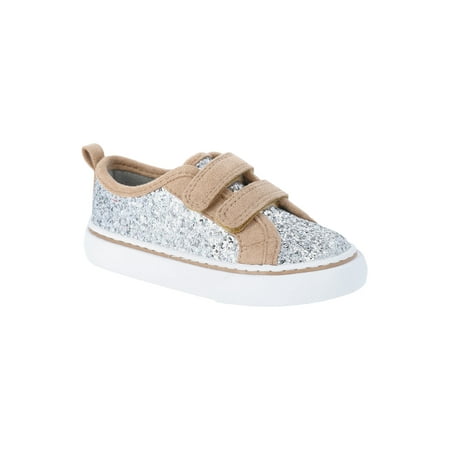 Wonder Nation Toddler Girls Glitter Two Strap Skate Sneakers Now $10.00