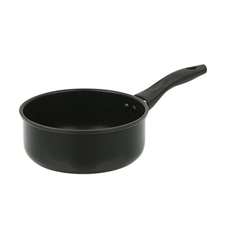 Mainstays 2 qt Non-Stick Aluminum Saucepan, Black Now $7.96
