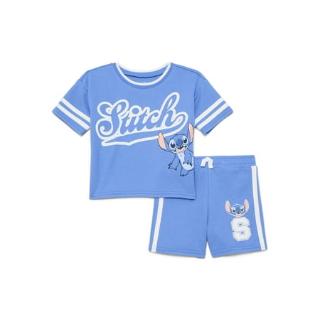 Stitch Baby Boys Athletic Graphic Tee and Shorts Set, 2-Piece, Sizes 0/3M-24M Now $6.99