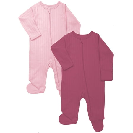 Wonder Nation Organic Cotton Baby Unisex Zip Front Footed Sleep N Play Pajamas Now $6.58